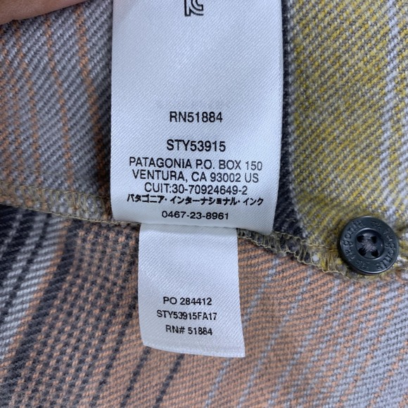 Patagonia Shirt Womens Small Bearfoot Tan Striped Fjord Flannel Outdoors Hiking - Picture 8 of 13